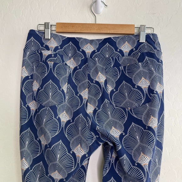 J McLaughlin Womens Pull On Catalina Cloth Pants Size 10 Geometric Straight Leg - Picture 6 of 12